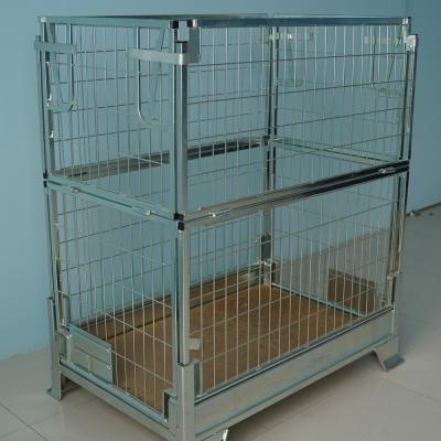 Recipiente resistente de Mesh Storage Cages Stock Metal do fio 2 camadas