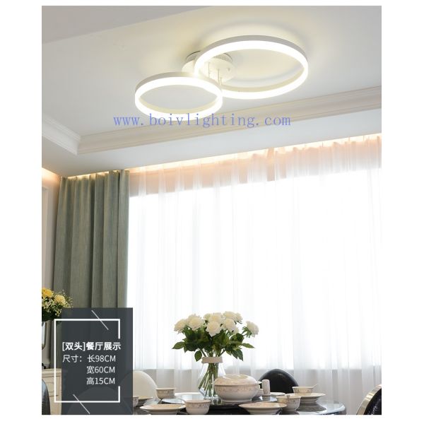 LED Lights Lamp Circle Rings Simple Style Romantic Ceiling Lighting For Wedding Hall Decoration