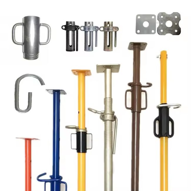 Adjustable Steel Scaffolding Prop for Concrete Construction Support and Shoring Applications