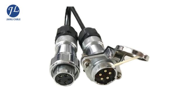 PVC Insulated 5 Pin Coiled Electrical Wire , Truck Rear View Camera System Cable