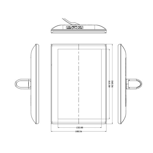 10 дюймовый настенный Android рекламный дисплей с 1280x800 Multi Touch Wifi POE RJ45 Порт LCD Монитор