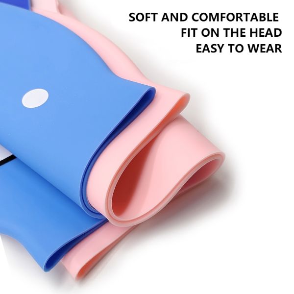 Custom Printed Fish Style Boys Swimming Caps Fashionable Silicone Swim Caps for Kids Seamless