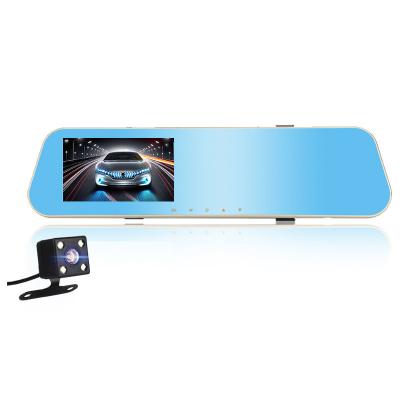Night Vision Dual Lens 4.3inch Vehicle Dash Cam Front And Rear View