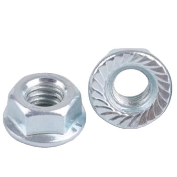 ISO 4161 Hex Flange Nut Carbon Steel Zinc Plated High Quality