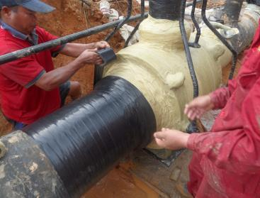 Ruban adhésif non tissé à base d'essence pour l'étanchéité des raccords de tuyaux irrigulés