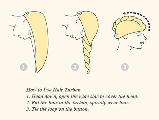 Green Microfiber Hair Turban Towel Super Water Absorption Hair Dry Cap