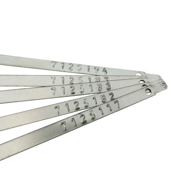 118*8.2*0.7 mm Pull Tight Locking Metal Safety Seal for US-MS01 Shipping Container