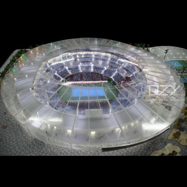 ODM Modelo de Estadio Arquitectónico en Miniatura Haciendo 1/75 Centro de Tenis