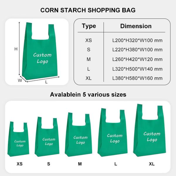 Flexiloop Handle Compostable Mailing Bag with Custom Printing PLA and PBAT Material Structure