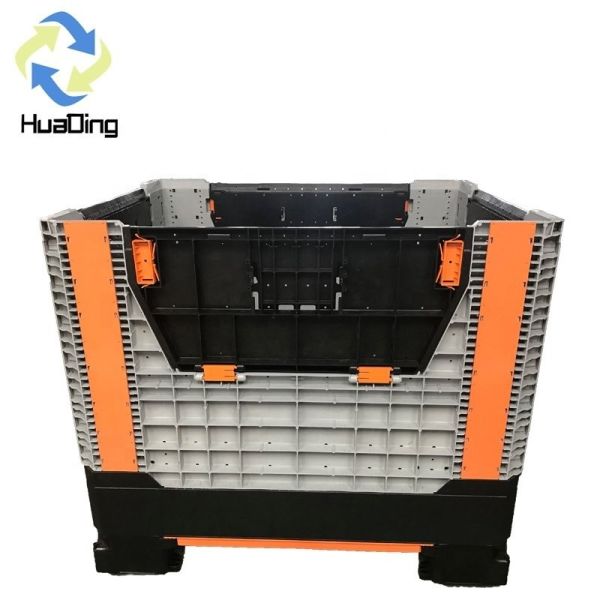 Stackable Collapsible Plastic Mega Bin Pallet Box HUADING for Easy Transportation
