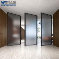 Heat Insulation Interior Aluminium Pivot Entrance Doors For House Ultra Narrow Frame