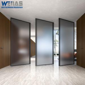 Heat Insulation Interior Aluminium Pivot Entrance Doors For House Ultra Narrow