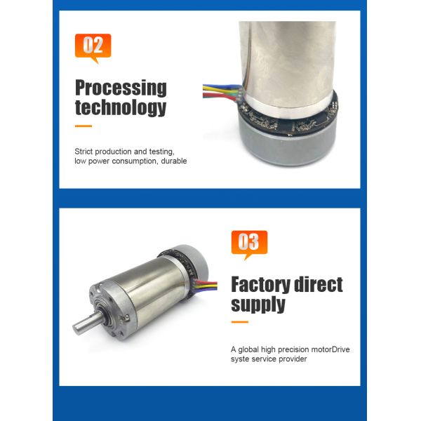 12v 24v  42mm Diameter Gear Box DC Gear Brushless Planetary Motor