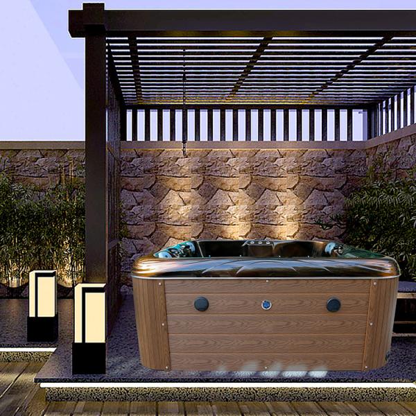 Outdoor Jacuzzi Acrylic Massage Spa Bathtub For 4 Persons For Relaxing Hydrotherapy