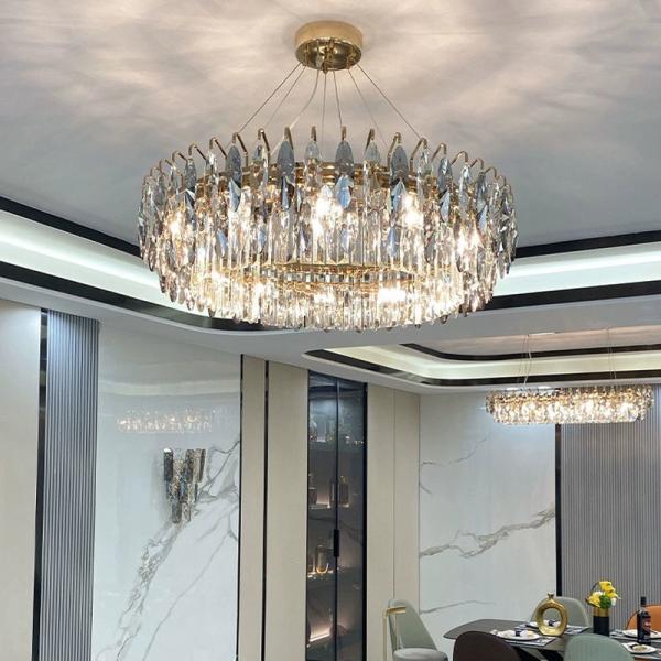 3500K LED Pendant Light Chandelier Creative Crystal Ceiling Lamp For Hotel Indoor Villa