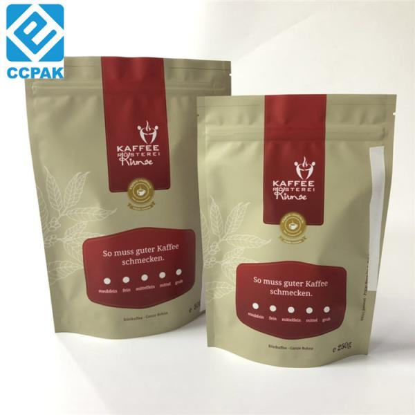 Aluminum Foil Snack Bag Packaging Coffee Paper Bags Matt Finish Surface For Tea
