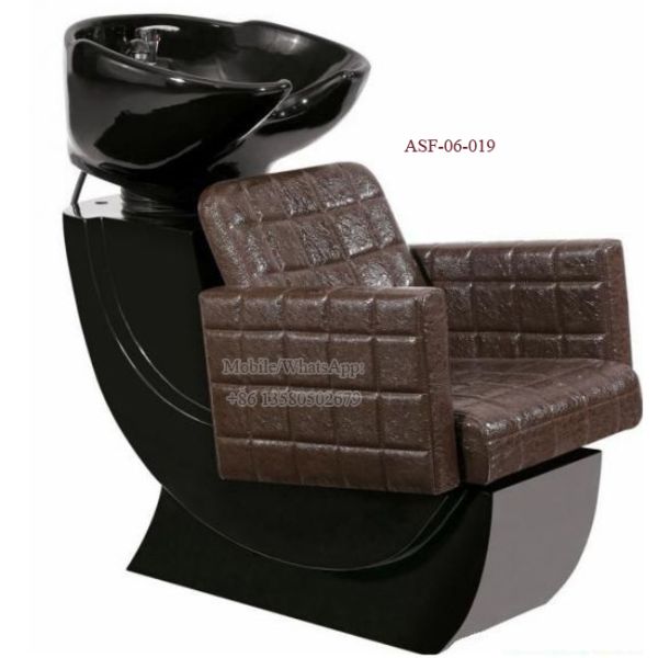 ASF-06-019 Brown Color Shampoo Chair ,Cheap Bed Wash Chair Chain Manufacturer