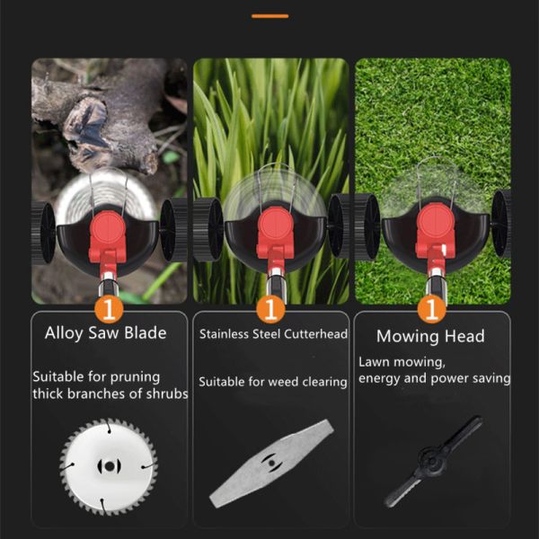 18000Mah Литий Электрическая газонокосилка Защита от перенапряжения Красный цвет