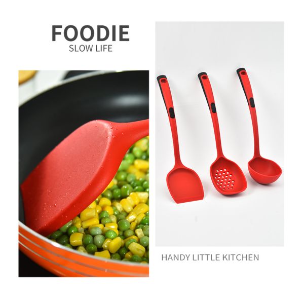 Устойчивый набор утвари силикона 5 частей Kitchenaid Eco шпателя силикона дружелюбный