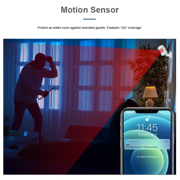 120dB Siren No-Contract DIY Home Security Alarm System with Alexa/Google Compatibility