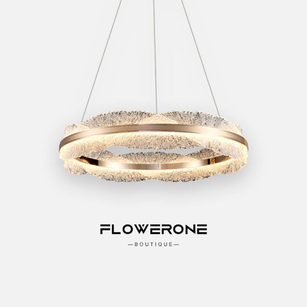 2025 Modern Luxury Italian Circle Design Living Room Chandelier High Class Aluminum New Lamps For Bedroom Hotel Warm White E26 Crystal Pendant Light