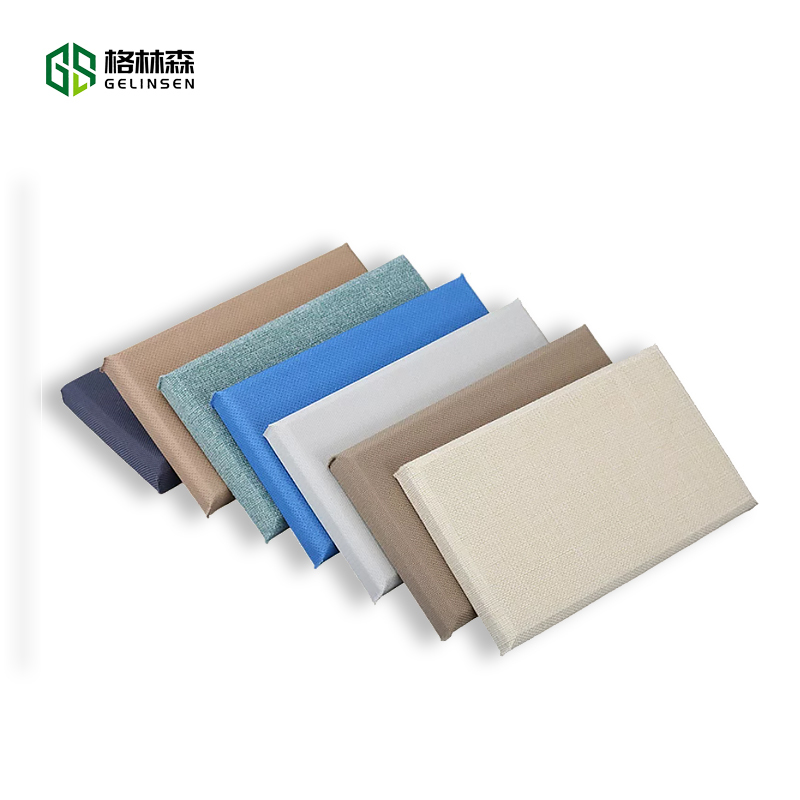 Fiberglass Acoustic Wall Panels 600x600mm Fabric-Wrapped Soundproof for Cinema Office