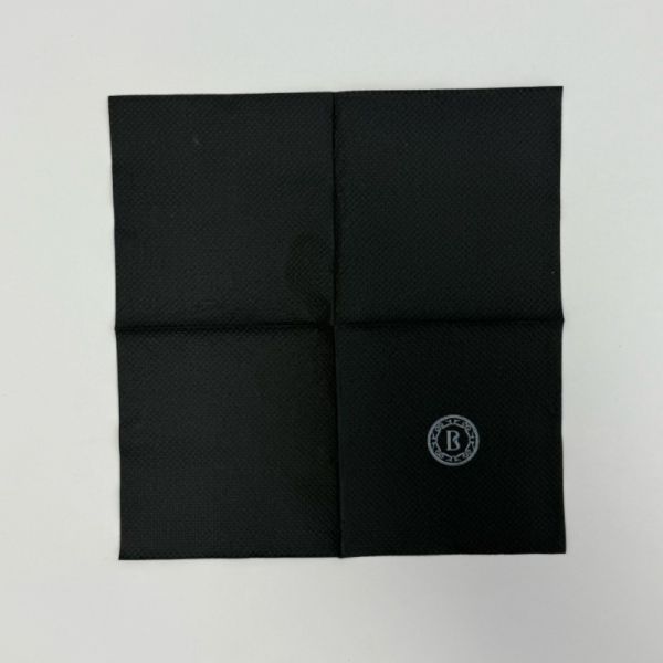 25*25cm Christmas Paper Serviettes Black Tissue Paper Napkin With Logo