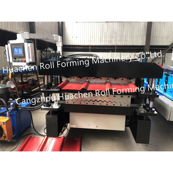 Steel corrugated roof formed by cold bending with trapezoidal profiled steel sheet machine