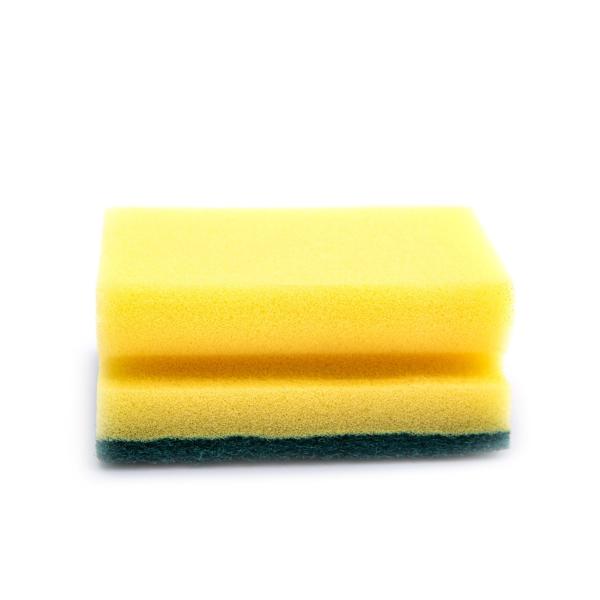 Éponge à récurer de cuisine avec forme d'encoche personnalisée 10x7x4.5cm