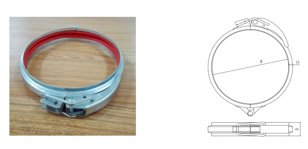 Нержавеющая сталь 304 быстрый выпуск труб клипы проводки зажимы с замком и красной прокладкой