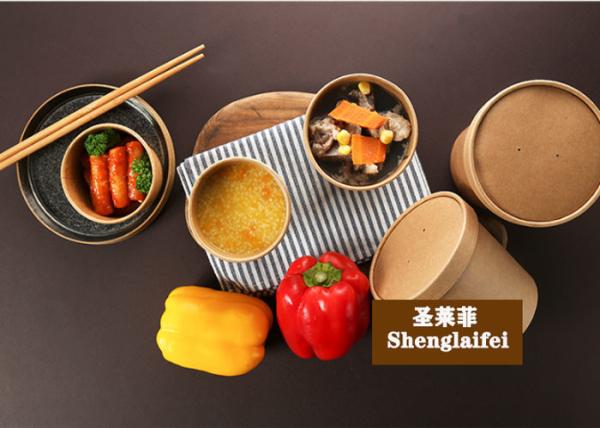 Disposable kraft white paper bowl for salad and hot soup and rice bowl ice cream paper