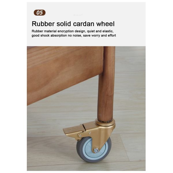 MOYI Design Customize Shape Wooden Slave Food Serving Cart Iron Metal Frame Black Finished Potable Food Serving Trolley