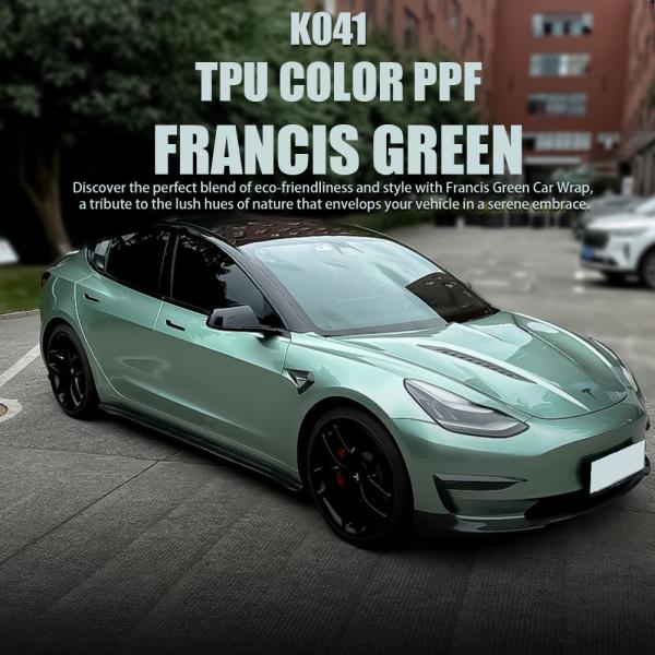 K041 TPU Car Paint Protection Wrap 8.0Mil With Francis Green Color Ppf Color Wrap
