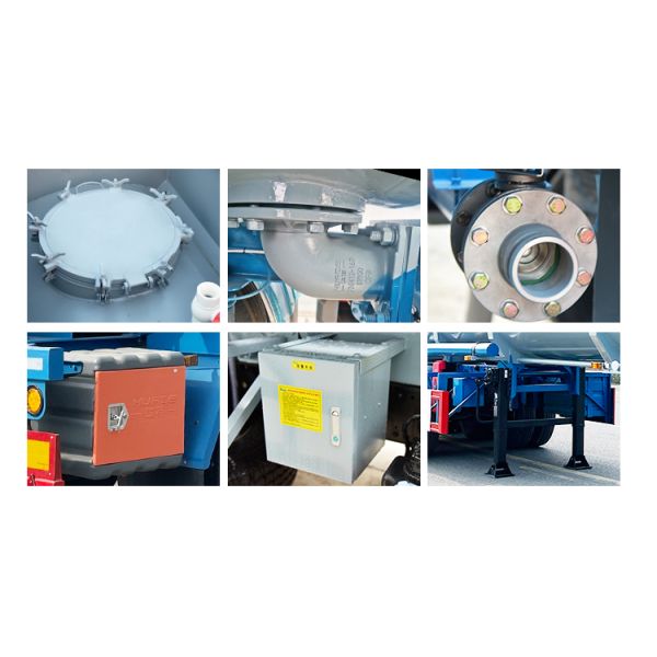 Tri Axle Concentrated Sulfuric Acid Tanker Semi Trailer For Chemical Transport