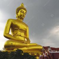 Peinture à la vapeur moderne Statue de Bouddha en plein air, Thaïlande Statue de Bouddha en or