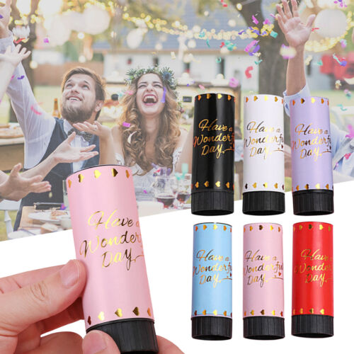 Custom Logo Happy Wedding Birthday Party Biodegradable Paper Spring Confetti Poppers