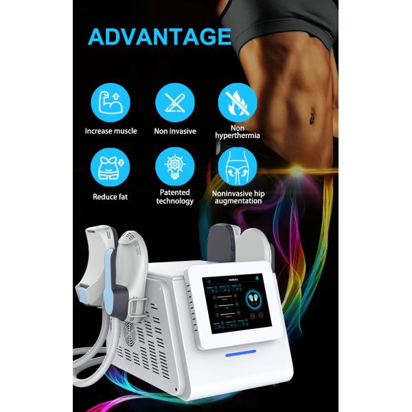 Металлическая черная машина для скульптуры тела для эффективного тонизации мышц стимулирует рост мышц