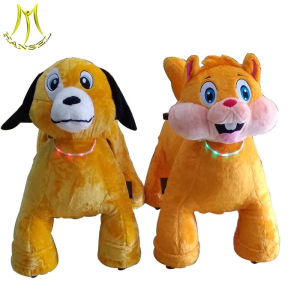 Hansel latest coin operated plush motorized animals for amusement park