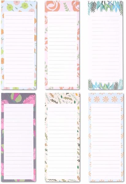 3.5 x 9 pouces en papier imprimé personnalisé Carnet de notes de papeterie personnalisé, Carnet de notes magnétique pour réfrigérateur