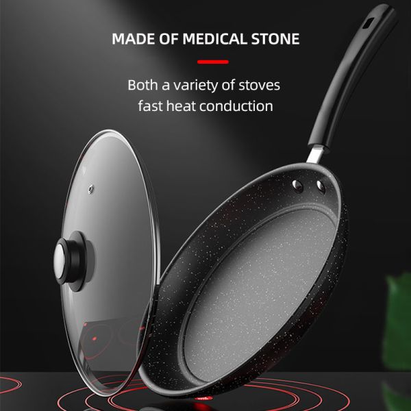 Hot Selling Cooking Kitchen Cookware Cast Iron Steak Frypan Non Stick Iron Skillet Grill Pan Induction Frying Pan