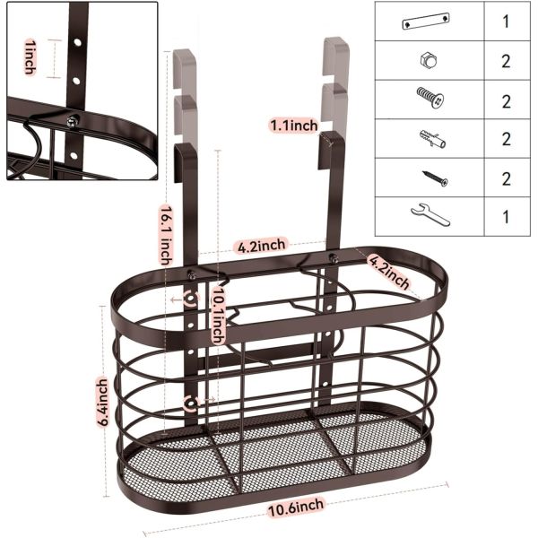 Удобная и стильная дверь настенного шкафа для сушилки для волос Организатор ванной комнаты
