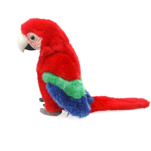 Fibra de poliéster que enche o presente vermelho brilhante do bicho de pelúcia da arara para brinquedos do luxuoso das crianças