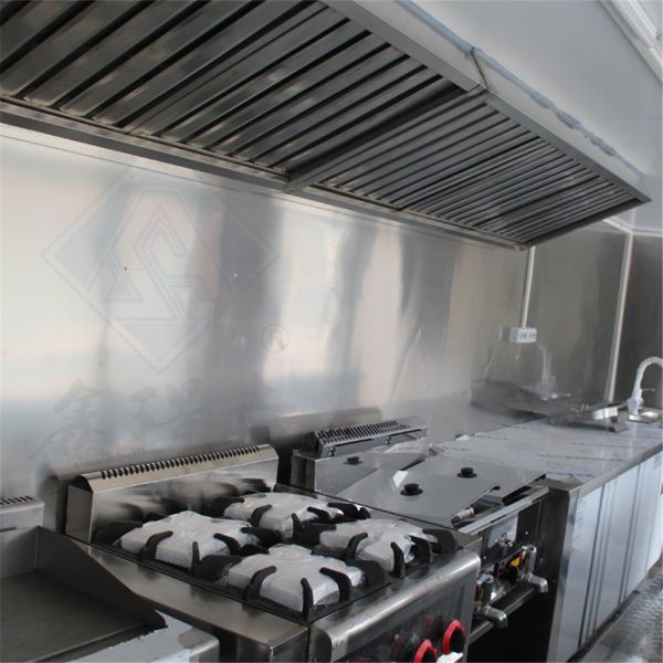 250*160*210cm Custom Size Street Mobile Kitchen Mobile Ice Cream Fast Food Car