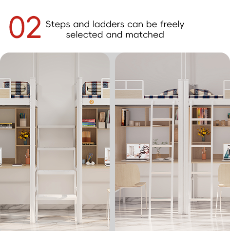 Advanced Technology School Bunk Bed For Dormitory With Cutting Drilling And Polishing Processes