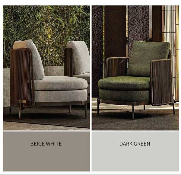 Jardin extérieur nordique Sofa Set Waterproof Sunscreen Patio Sofa Chair