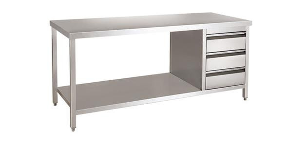 промышленная таблица работы кухни нержавеющей стали с регулируемой ногой