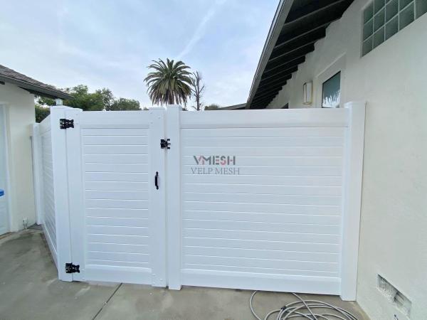 Clôture de protection de la vie privée en PVC blanc 6ftHx8ftW pour le jardin de la maison