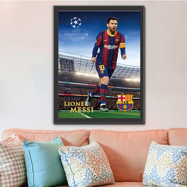 12x16 inches Football Soccer player 3D lenticular poster for Living room Kids room decoration pictures