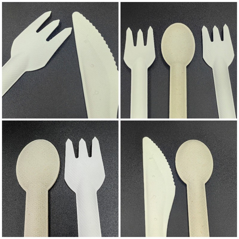 Biodegradable Compostable столовый прибор вилки ножа бумажной пульпы для паковать