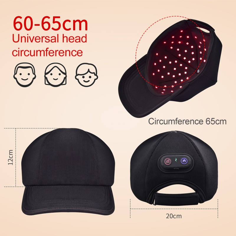 Wireless 97pcs LED Anti Hair Loss Scalp Treatment 850nm 660nm Red Light Hair Growth Cap